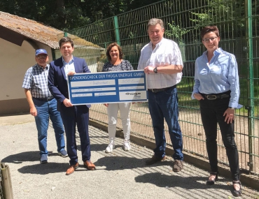 Thüga spendet 500 Euro an den Vogelpark